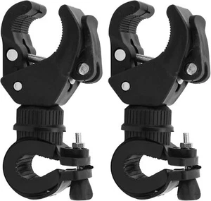 2 Pack Bike Flashlight Holder Universal LED Flashlight Mount Holder 90º Rotation - Picture 1 of 12
