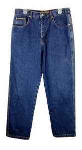 NEW Moose Creek￼ Flannel lined Blue Denim Jeans W42 X L30 - Picture 1 of 8