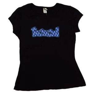 Vintage Tool Women's Blue Eye Logo Black Babydoll T-Shirt Size M - Picture 1 of 1