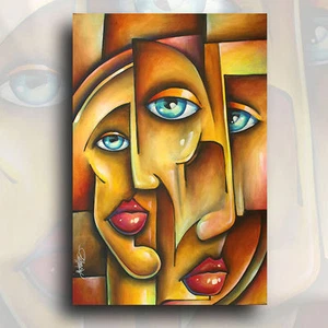 Painting Modern Figurative Art Urban expressions Mix Lang  Certified Original  - Picture 1 of 4