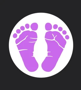 Pink Footprints Baby Shower ENVELOPE SEALS LABELS STICKERS 1.2" ROUND Girl Boy - Picture 1 of 1