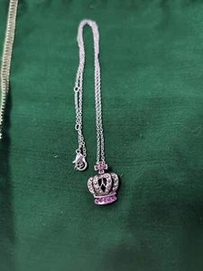 4Np Crown With Pink Rhinestones Necklace - Picture 1 of 4