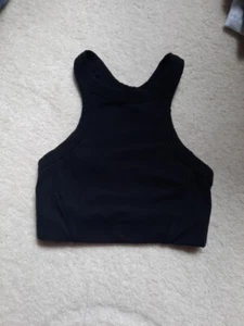 Lululemon Ribbed High-Neck Yoga Bra |black | Girls size 2 - Picture 1 of 4