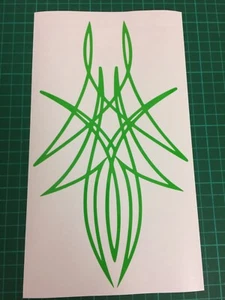 Calcomanías gráficas de vinilo a rayas verde brillo 210x120 mm - Imagen 1 de 7