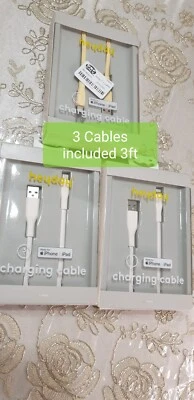 heyday Three Charging Cables 3ft For iPhone / iPad 8-Pin -  - Image 1 of 4