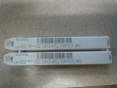 Lot of 2 Hand Tap,Taper,#10-32,Bright,4 Flt OSG 1025100 - Image 1 of 3