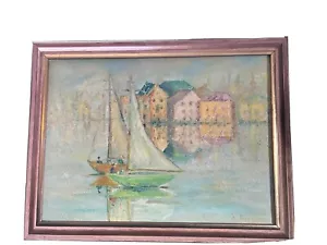 Original vintage oil painting on board - Picture 1 of 7