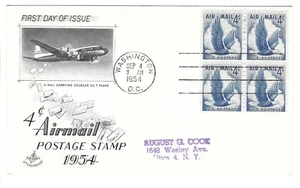 ArtCraft Post Card 2ndDC 1954 4c Eagle Post Card Stamp BK4 Sc # C48 - Picture 1 of 1