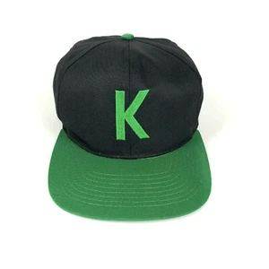 Vintage 1990s KOOL K CIGARETTE TOBACCO Advertising SNAPBACK HAT BLACK GREEN CAP - Picture 1 of 7