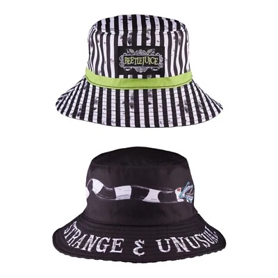 Universal Studios Halloween Horror Nights 2021 Beetlejuice Sombrero Cubo Reversible Foto 1 de 3