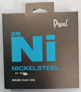 Dogal 28Ni RW160B Nickelsteel Bass Muta Set 4 Corde Basso Long Scale 40-100 - Imagen 1 de 2