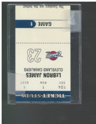 A7436- 2003-04 Fleer Authentix Ticket Studs #1 LeBron James - NM-MT - Image 1 of 2