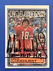 MICK LUCKHURST Signed 1983 Topps #22 Atlanta Falcons Cal Bears Autograph Auto