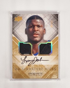 2013-14 UPPER DECK EXQUISITE SHOE AUTO LARRY JOHNSON #/35 UNLV RUNNIN REBELS MNT