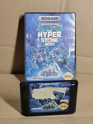 Teenage Mutant Ninja Turtles Hyperstone Heist (Sega Genesis) with Case No Manual - Image 1 of 4
