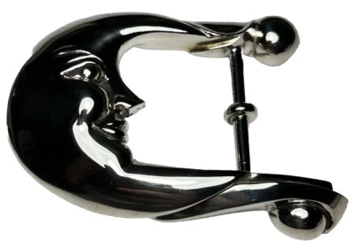 1988 B. Kieselstein-Cord .925 Sterling Silver Crescent Moon Belt Buckle - Image 1 of 4