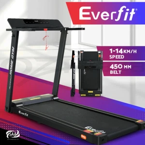 Everfit Treadmill Electric Home Gym Fitness Exercise Fully Foldable 450mm Black - Picture 1 of 11