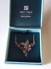 Vintage Past Times Boxed 925 Sterling Silver Marcasite Bird Necklace