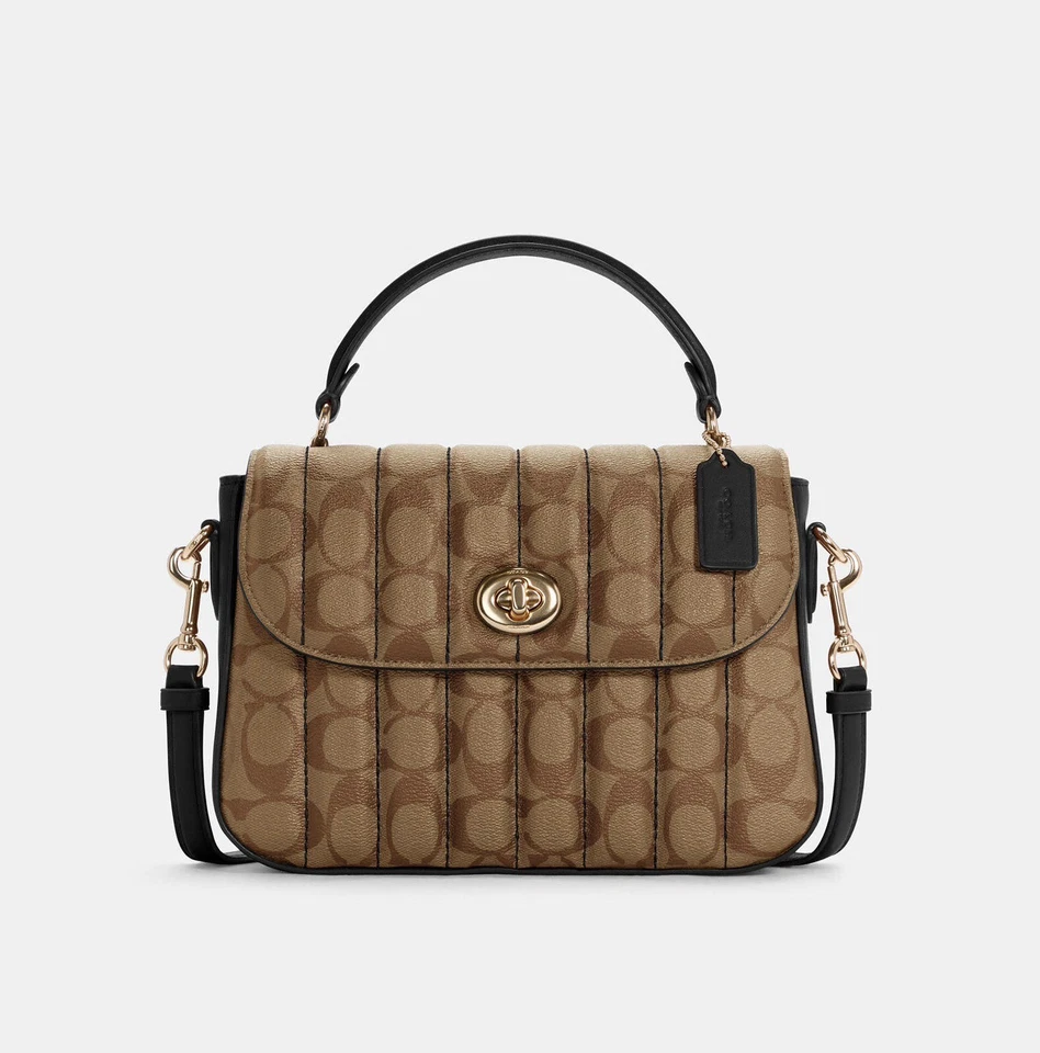 Coach Marlie Top Handle Satchel In Signature Canvas With Quilting C5645