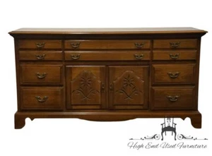 BROYHILL FURNITURE Penn Colony Collection Solid Walnut Early American 66" Tri... - Picture 1 of 10