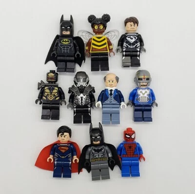 Lot of 10 LEGO Super Heroes Minifigures DC Marvel Villains Assorted Figures #32 - Image 1 of 2