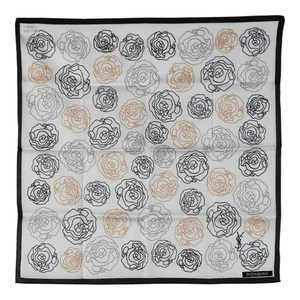 SAINT LAURENT YSL logo rose Scarves Handkerchiefs Women 【Used】 - Picture 1 of 4