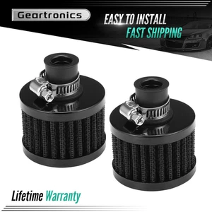 2x 12mm Cold Air Intake Filter Turbo Vent Crankcase Car Breather Valve Cover - Foto 1 di 15