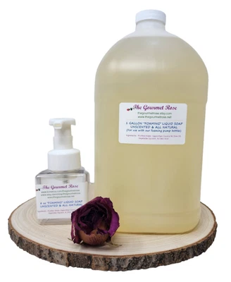 GALLON FOAMING LIQUID SOAP 100% All Natural Hand Face Facial Bath Body Wash Bulk - Image 1 of 2