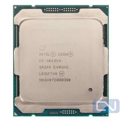 CPU Intel Xeon E5-2643 v4 3,4 GHz 20 MB 9,6 GT/s 6 núcleos SR2P4 LGA2011-3 grado B Foto 1 de 4