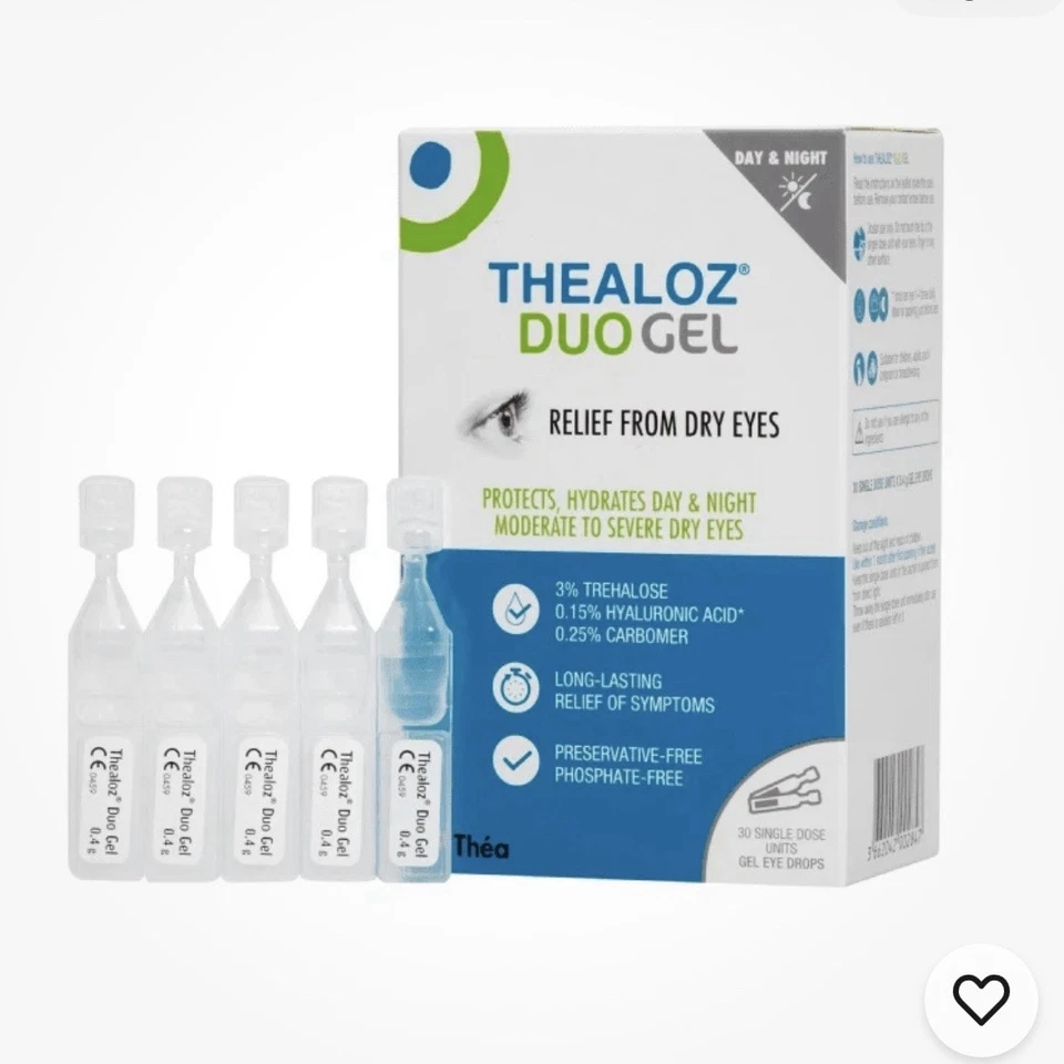 Thealoz Duo Gel Eye Drops for Dry Eye - 30 Pack