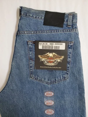 Jeans Harley Davidson Nuevos Clásicos Calce Tradicional Azul Denim 36X36 Nuevos con Etiquetas Foto 1 de 4