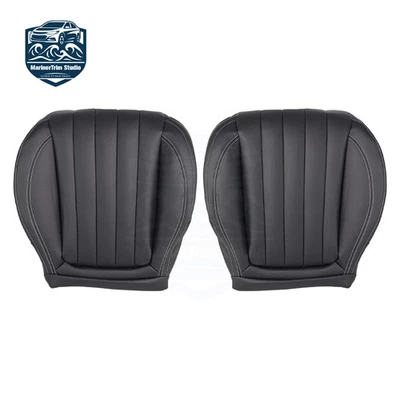 For 2017-2020 Mercedes Benz E300 E350 E400 E450 Front Bottom Seat Cover Black - Image 1 of 4