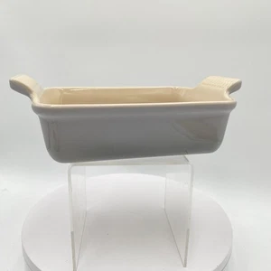 New Le Creuset Heritage Stoneware Small Rectangular Bake Dish 19cm/1qt Mist Grey - Picture 1 of 10