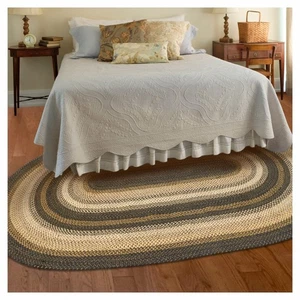 Homespice Kilimanjaro Black Jute Braided Oval Rug - 4x6' for Living, Bedroom ... - Picture 1 of 9