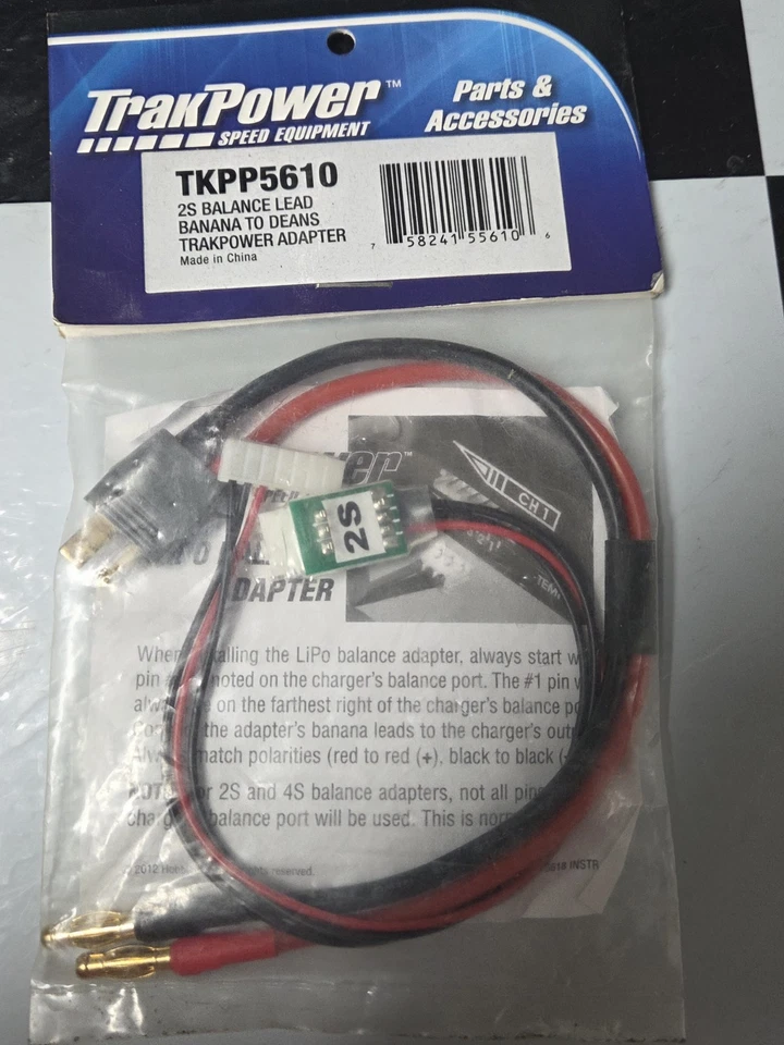 TracPower TKPP5610 2s Balance Lead banana to deans adapter - Image 1 of 1