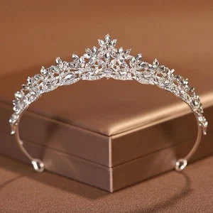 Tiara corona boda novia cristal Swarovski - Imagen 1 de 4