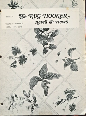 #24 The Rug Hooker News & Views Sep 1976 Hooking Magazine Instructions Pattern - Imagem 1 de 2