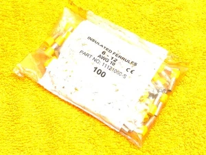 (QTY. 100) AMERICAN ELECTRIC 11121060-S INSULATED 6 - 12 FERRULE 10 AWG - Picture 1 of 3