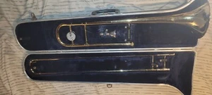 Conn Director Trombone Model 18H with Mouthpiece, Case, & Marching Music Stand - Picture 1 of 3