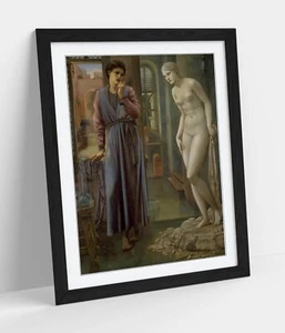 EDWARD BURNE JONES, PYGMALION AND THE IMAGE-FRAMED WALL ART POSTER PRINT 4 SIZES - Picture 1 of 10