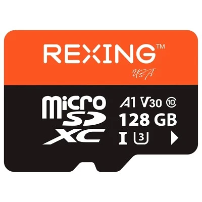 REXING microSDXC UHS-3 4K Full HD High Speed Transfer Monitoring 128GB SD Card - Image 1 of 4
