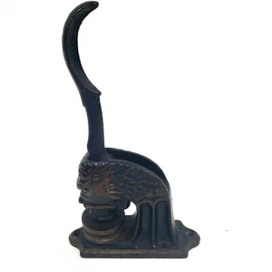 Antique Unusual Lion Head Cast Iron Notary Seal Stamp Embosser McNall Vermont - Picture 1 of 8