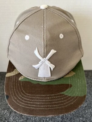 Dutch Bros Hat Gray Green Camo Bill Windmill Logo SnapBack  - Image 1 of 4