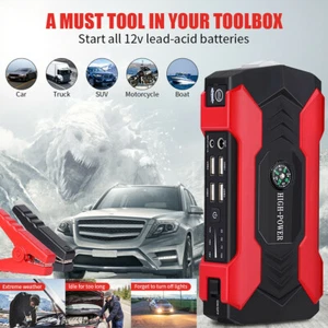 12 V Auto Starter 99800mAh tragbar 4 USB Ports Power Bank Akku - Bild 1 von 12