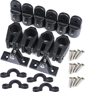 Bimini Top Fitting Hardware Set Fit 7/8",Boat Jaw Slide,Cap Eye End,Deck Hinge - Picture 1 of 12
