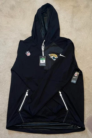 NWT Nike NFL On Field Apparel Jacksonville Jaguars 1/4 Zip Windbreaker XL Cover