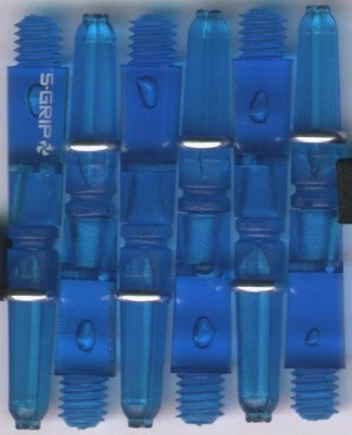 1.5in 2ba True Blue HARROWS SUPERGRIP Spinning Nylon Dart Shafts: 3 per set