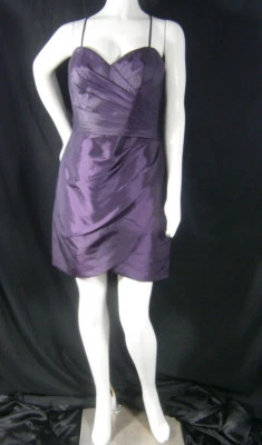 Bill Levkoff Diseñador Muestra 12 Ciruela Dama Vestido Baile de graduación Vestido de Boda NUEVO $205 Foto 1 de 4