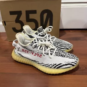Nuevo Con Defectos Adidas Yeezy Boost 350 V2 Zebra Hombres Zapatos Talla 9 CP9654 - Imagen 1 de 7