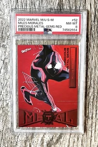 POP 12 LOW 2022 MARVEL METAL MILES MORALES RED PRECIOUS METAL GEM PMG PSA 8 /100 - Picture 1 of 2